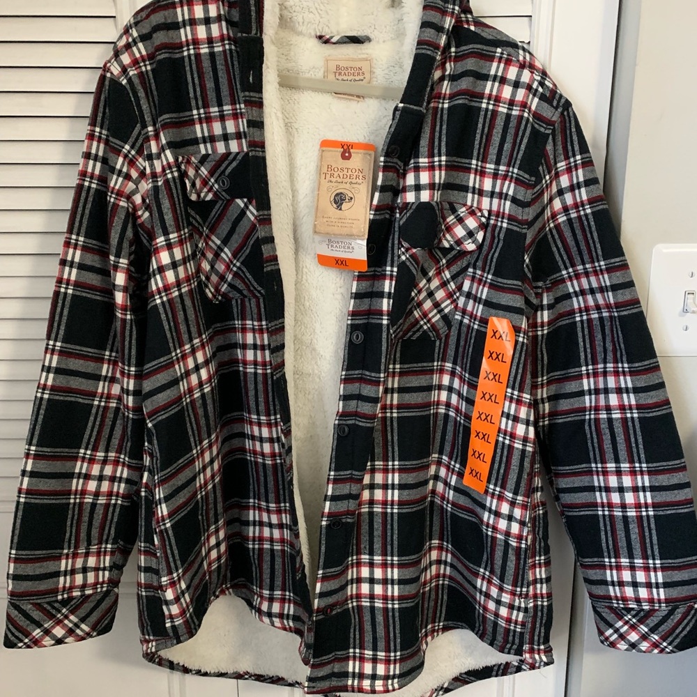 BNWT Boston Traders Sherpa Flannel Jacket XXL